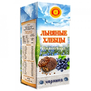 Хлебцы льняные ЧЕРНИКА, 80 гр
