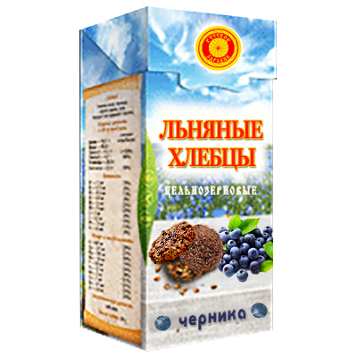 Хлебцы льняные ЧЕРНИКА, 80 гр