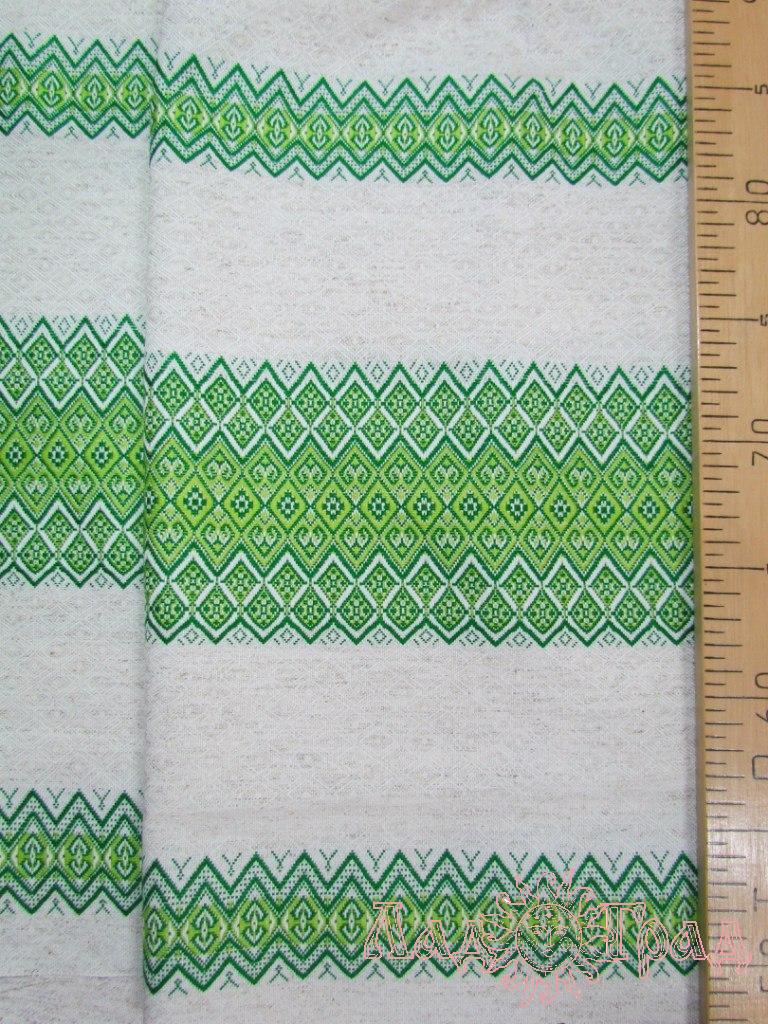 Ткань узорная ЗАБАВА зелёная (под заказ)