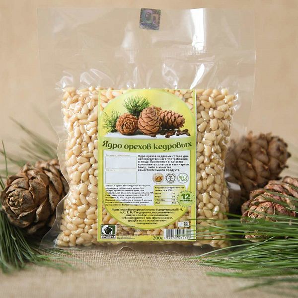 Ядро орехов кедровых сибирских, 200 гр, вакуум